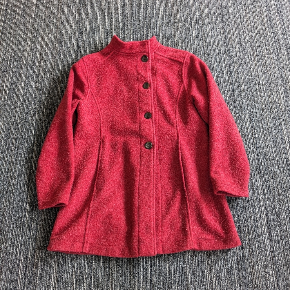 Stormy Kromer unlined red wool blend coat size medium